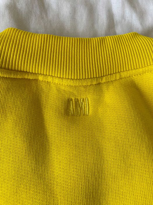 Sweater Ami Paris Amarela 100% Algodão Original