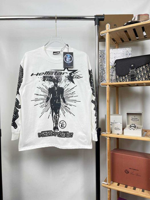 Лонгслів Hellstar | Бавовняний Лонгслів Хеллстар | Streetwear Long