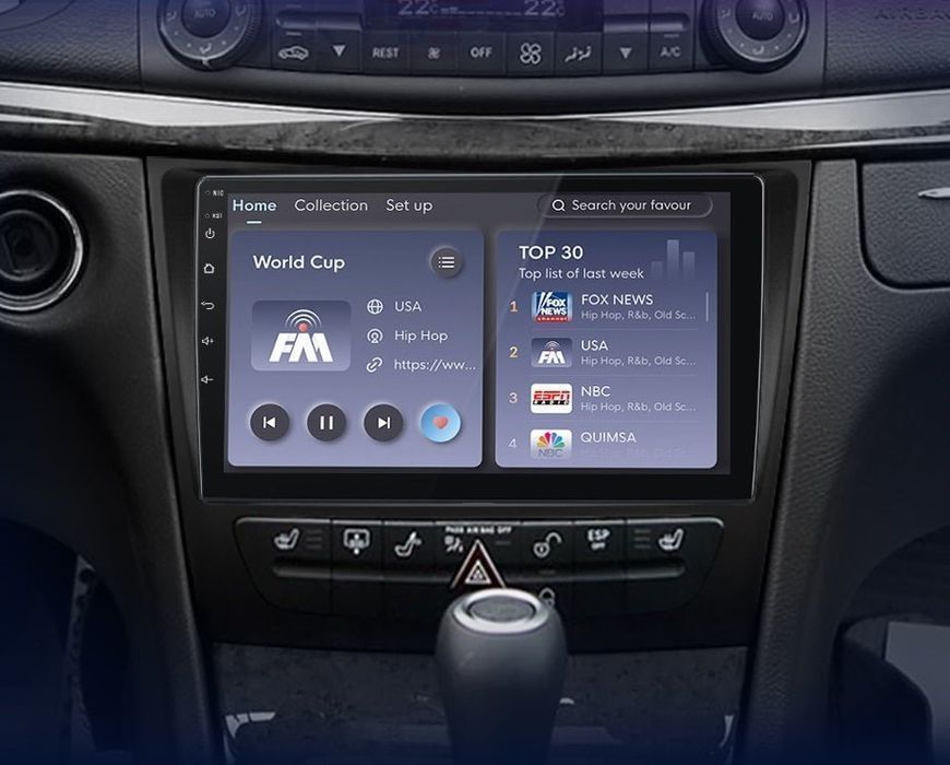 Mercedes E W211 2002–2010 – Radio Android 15 9" CarPlay Android Auto 2GB/32GB GPS Nawigacja Stacja Multimedialna WiFi Bluetooth PL