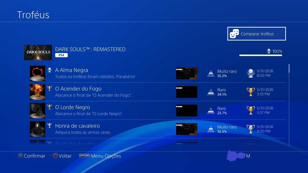 Troféu de Platina Para Jogos de Playstation