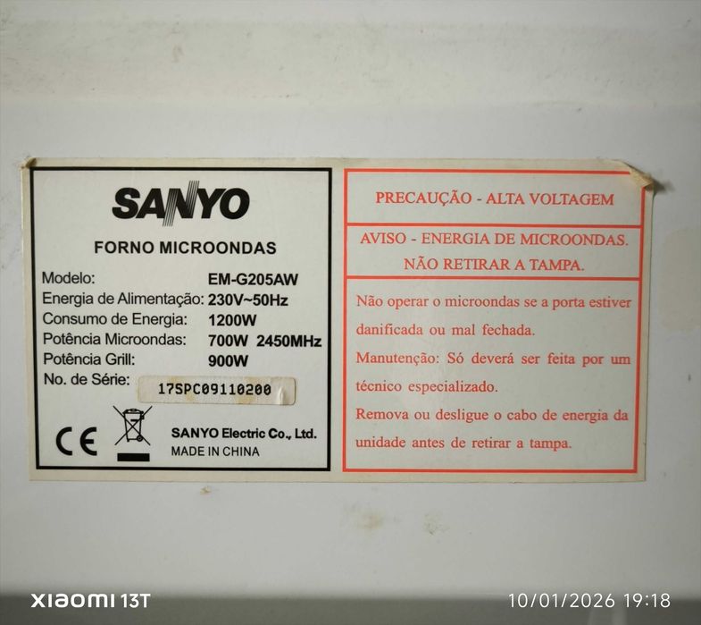 Micriondas Sanyo 700W