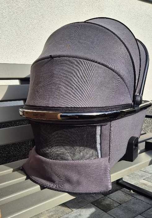 Wózek Moon ReSea S szary 2 w 1 gondola spacerówka zadbany adaptery