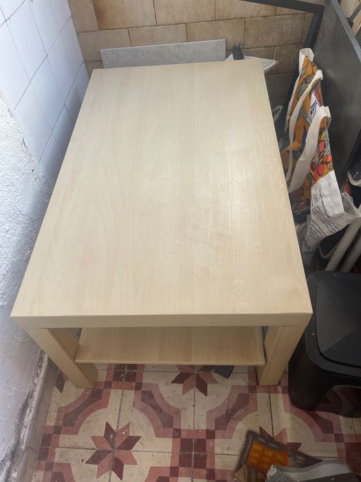 Center table, oak effect with white veining, 90x55 cm64752050869507121