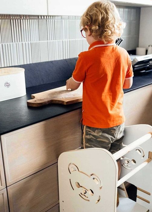 Pomocnik Kuchenny dla Dzieci Bezpieczny Stołek do Kuchni