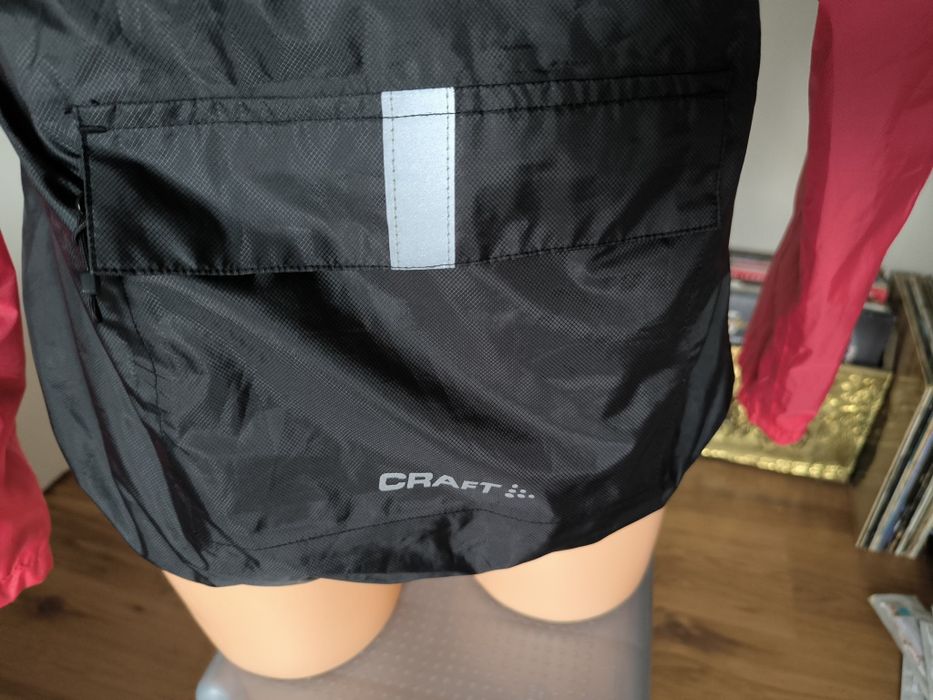 Craft kurtka damska wiatrówka rower bieganie trekking XS czarna czerwo