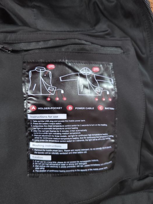 Kurtka męska grzejąca na powerbank