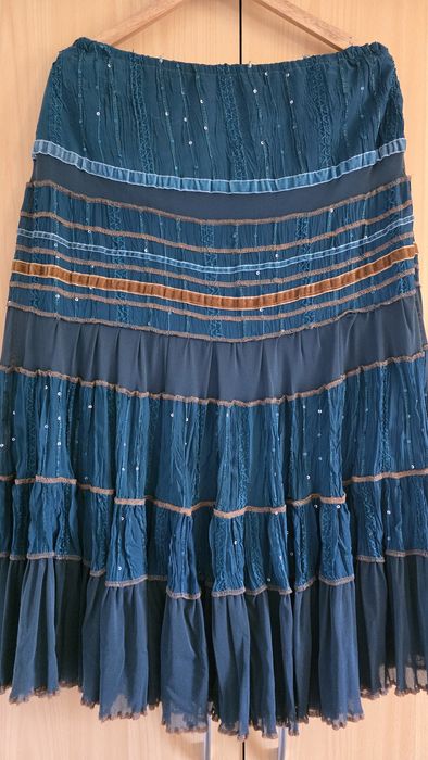 Saia comprida boho Chic L