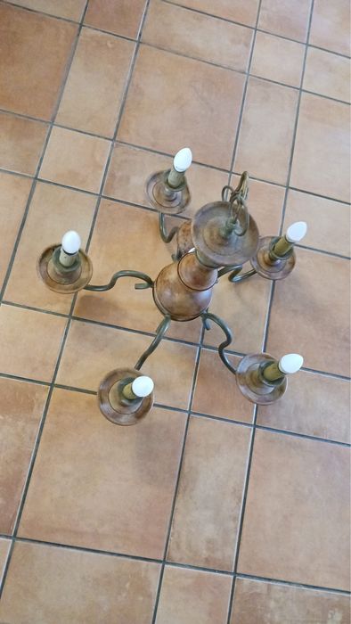 2 Candeeiros Teto em Cobre