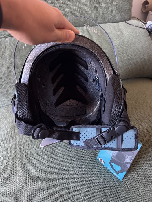 Capacete bicicleta com viseira
