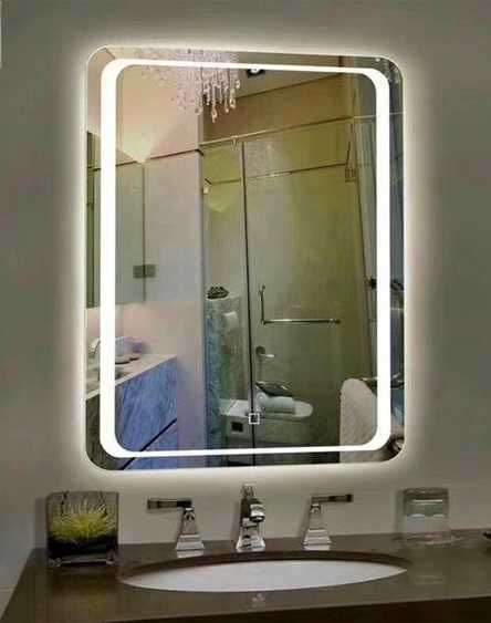 ‼️ Зеркало с LED подсветкой прямоугольное для ванной 80*60 см.