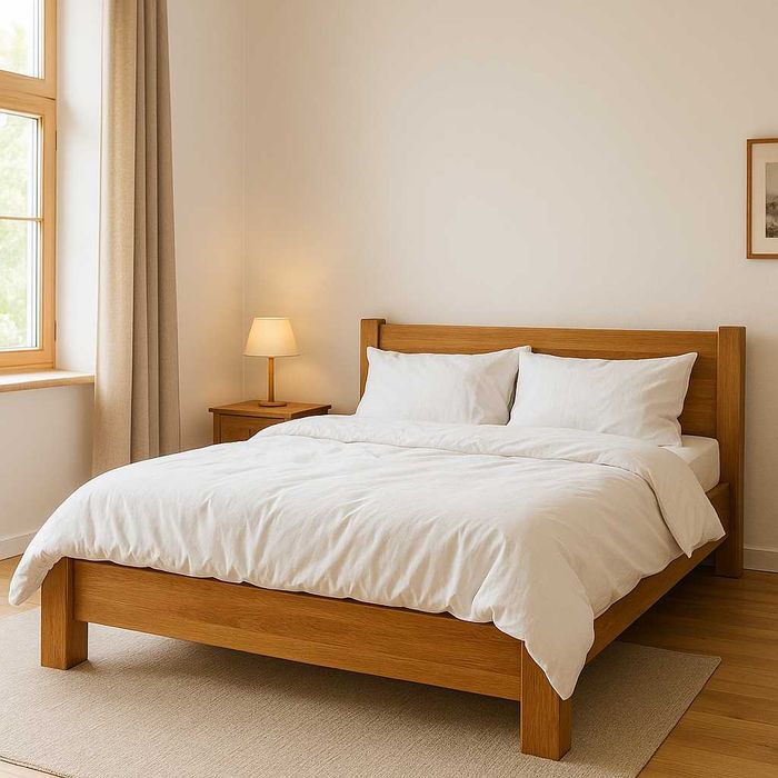 Łóżko Dębowe 160x200cm, 100% Lite Drewno, DĄB, Różne Wymiary.