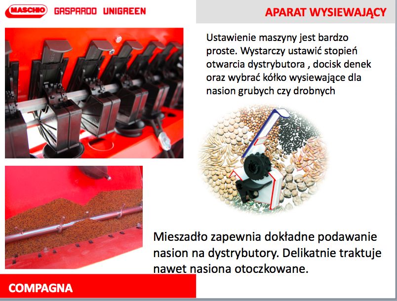 Brona aktywna Maschio 2m z siewnikiem Compagna