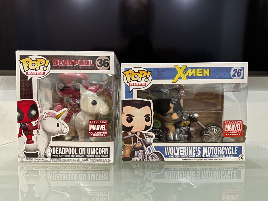 Funko Pop marvel Wolverine’s motorcycle Deadpool on unicorn