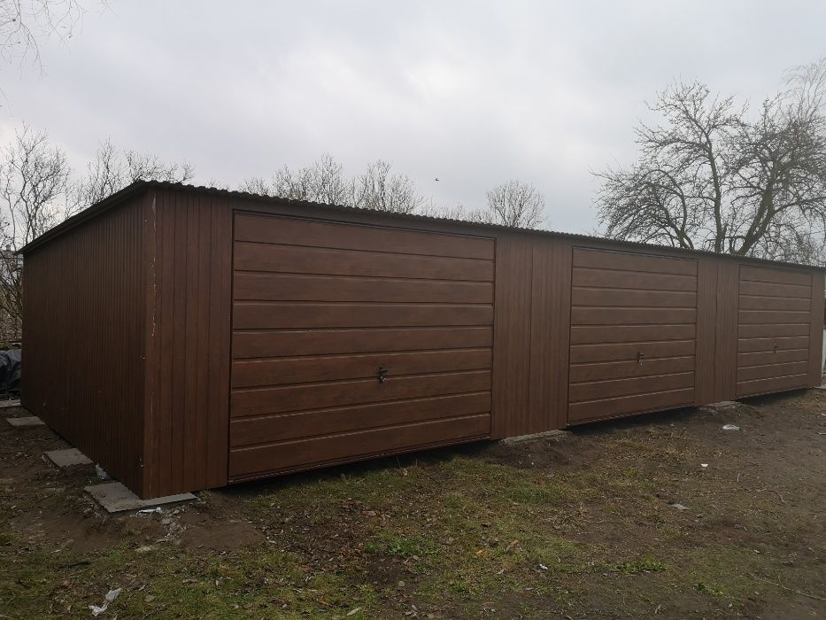 Garaż blaszany 6x5,6x6, panel poziomy wszystkie wymiary PROMOCJA -5%