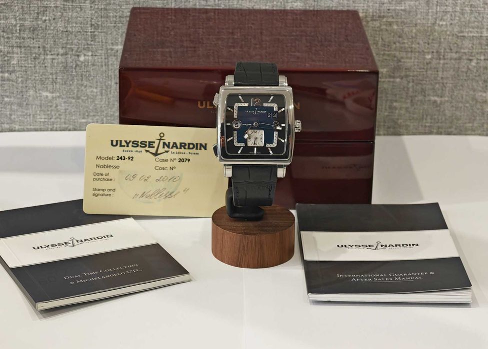 Чоловічий годинник Ulysse Nardin Automatic Quadrato Dual Time 243-92