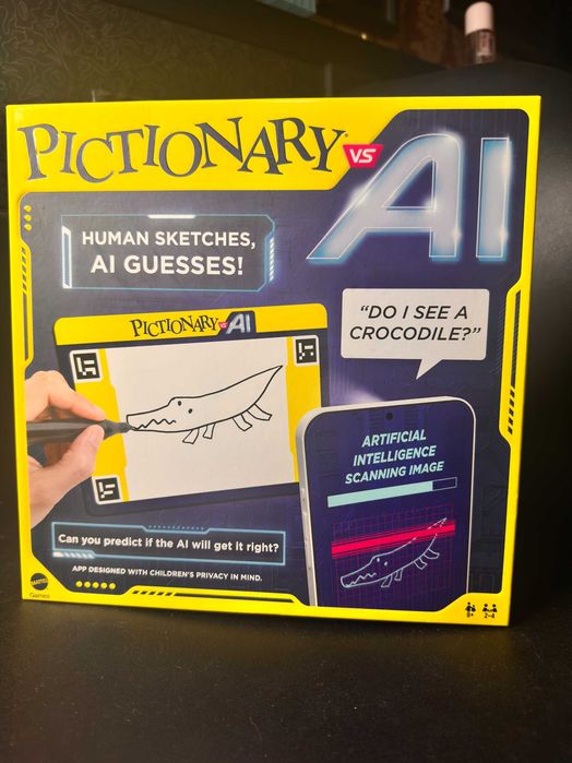 настільна гра  Pictionary vs. AI від компанії Mattel, що поєднує класичне малювання з технологіями штучного інтелекту