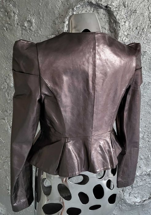 Balmain kurtka skóra naturalna roz L