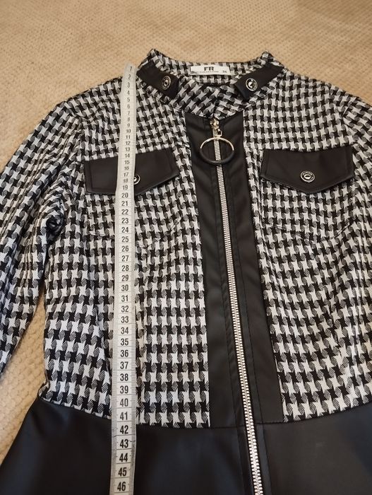 Платтье трикотаж+ екокожа