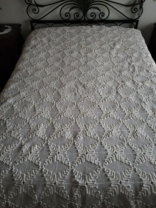 Colcha em crochet anos 70
