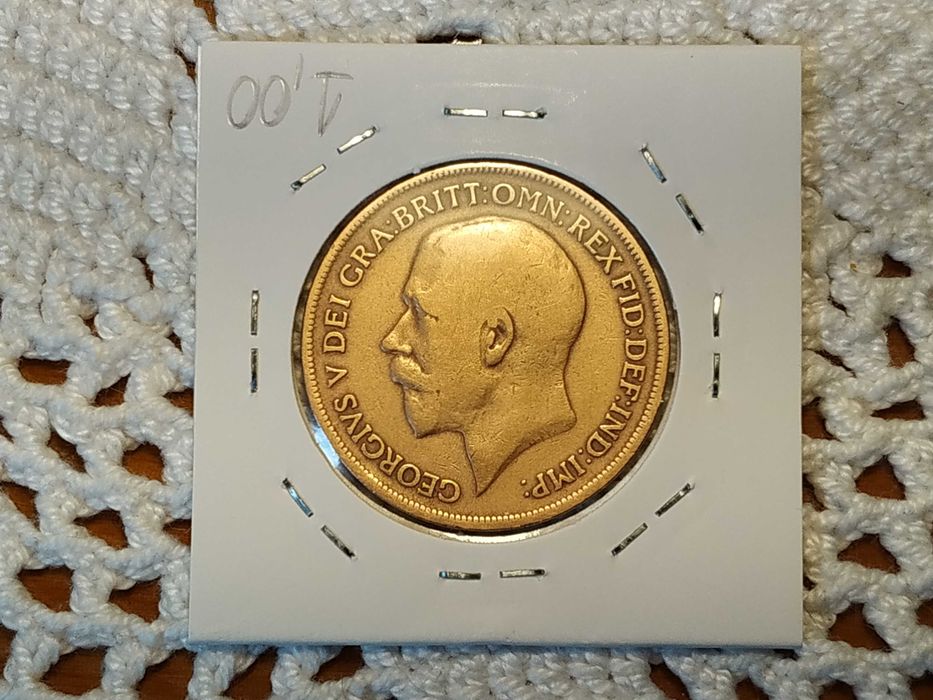 Reino Unido - moeda de 1 penny de 1914