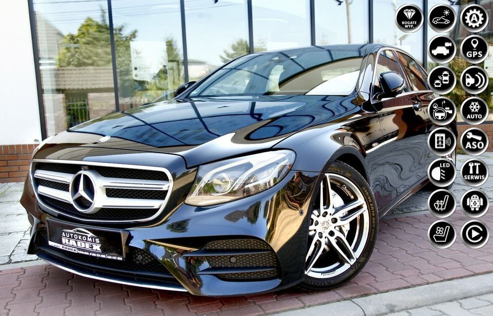 Mercedes-Benz Klasa E AMG|LED|Pamięć|Alcantara|Burmester|HeadUp| Serwisow|TopStan|GWARANT