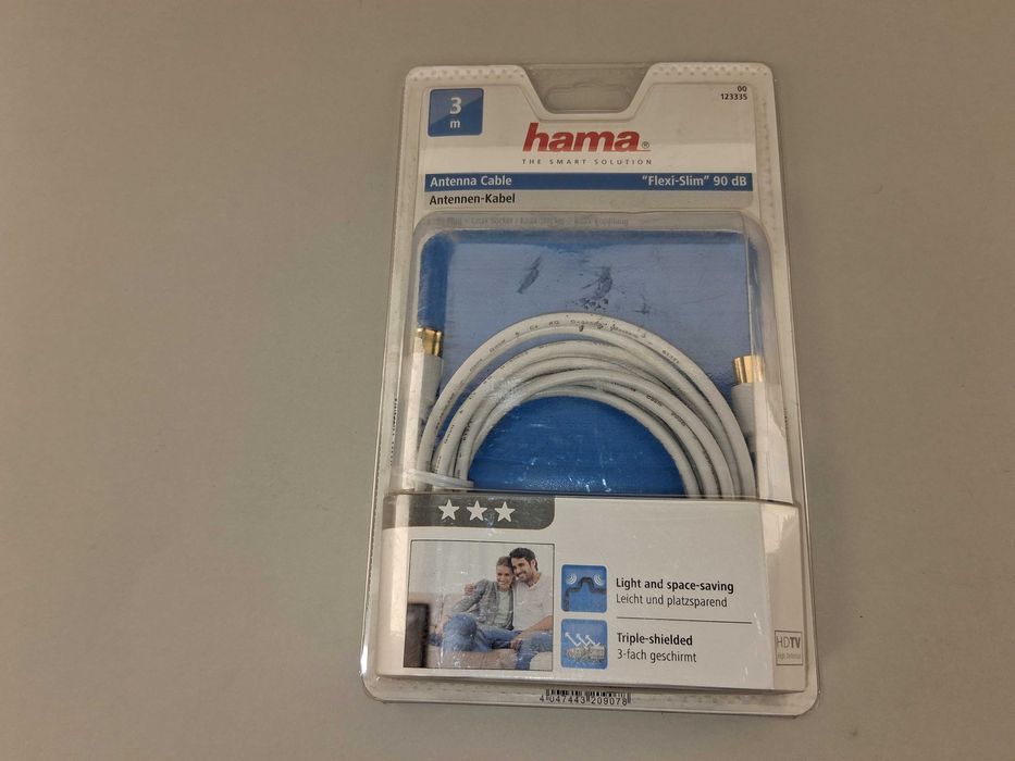 N158 Kabel Antenowy Hama Flexi-Slim 3m 90dB Coax