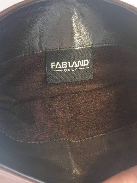 Жіночі високі чоботи на підборах з натуральної коричневої шкіри, 40р