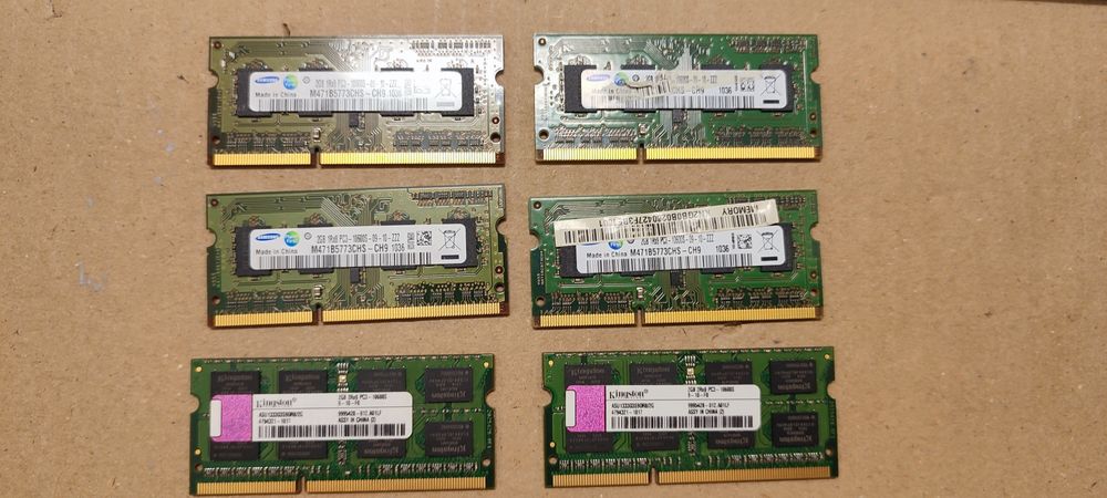 Memórias RAM PC3 10600S 1Gb/2Gb e 4Gb