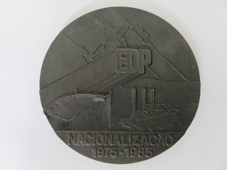 Medalhas Antigas Comemorativas Nacionalização Aniversário EDP.