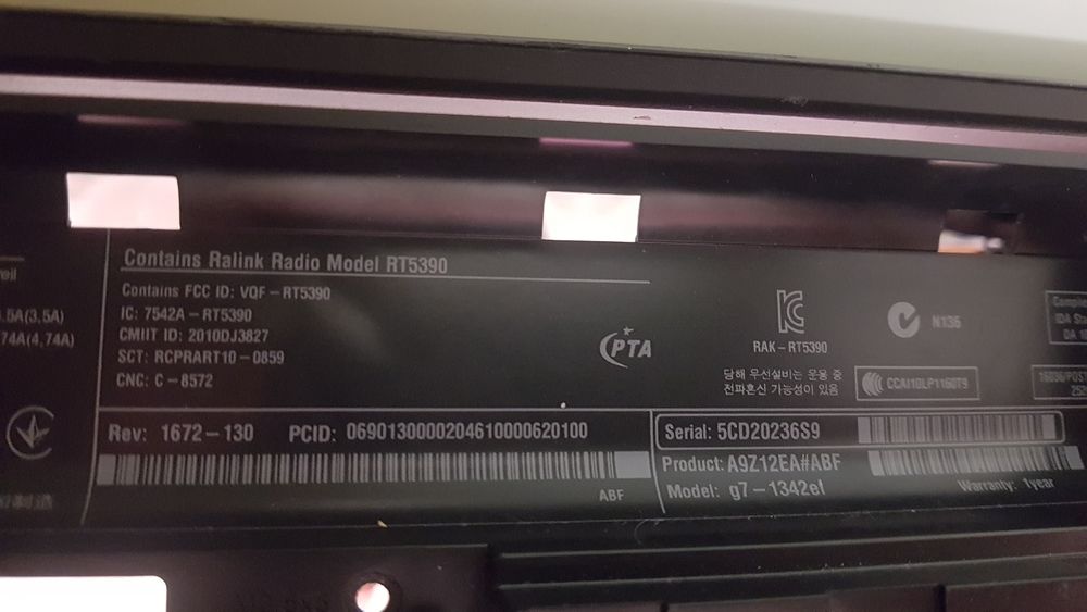 Peças, hp G7 17.3 pol64286332897154123