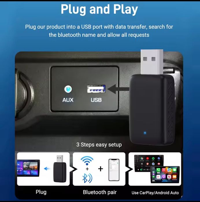 Android auto & Carplay sem fio