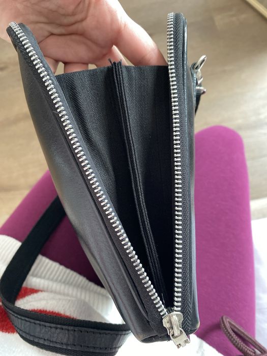 Listonoszka czarna torba cross bag skóra