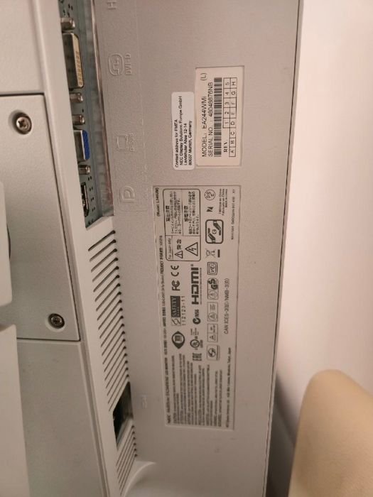Monitor NEC MultiSync EA244WMi 24" IPS 1920×1200, biały