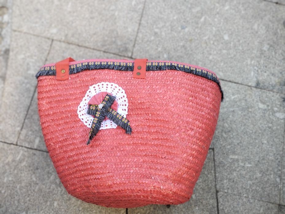 Mala de palha forrada