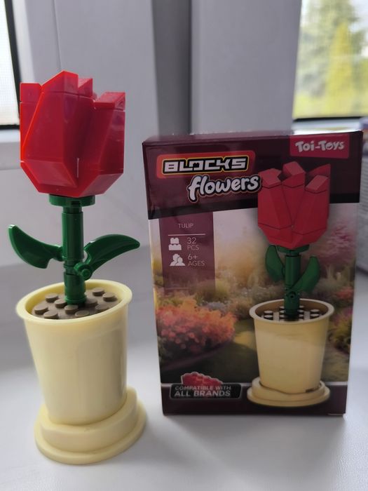 Kwiatki z klocków