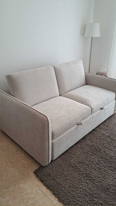 Sofá Cama Novo Cinza Claro