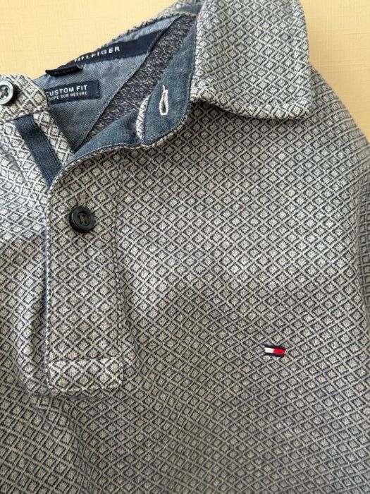Поло Tommy Hilfiger custom fit Оригінал сіре M-L