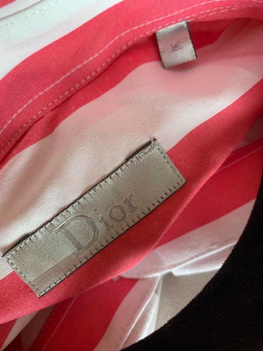 Koszula Christian Dior Logowana Różowa Paski Rozmiar L/XL