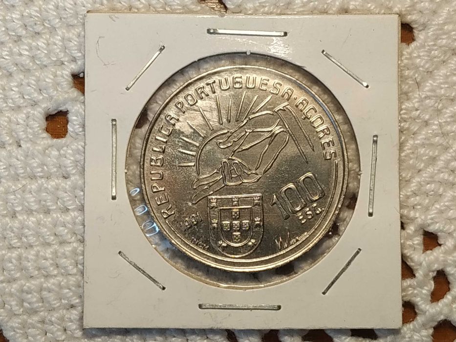 Açores - moeda de 100 escudos de 1991 Antero de Quental