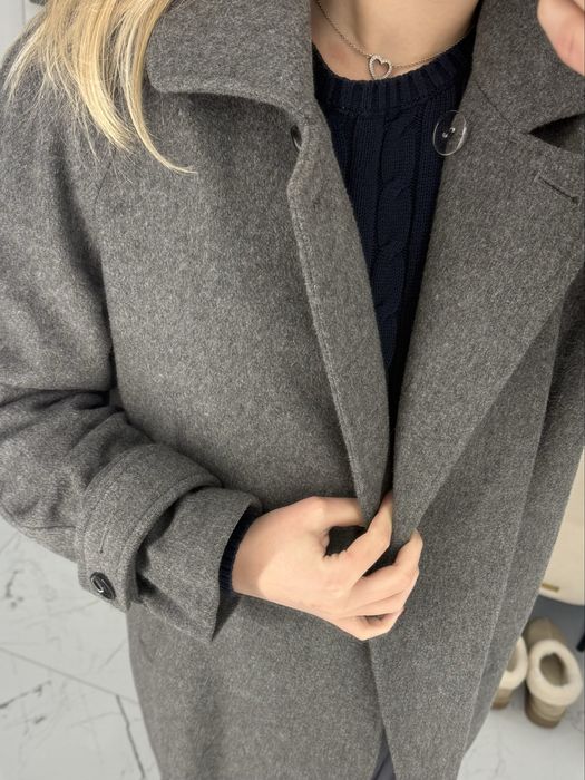 Пальто укр. Бренду сіре