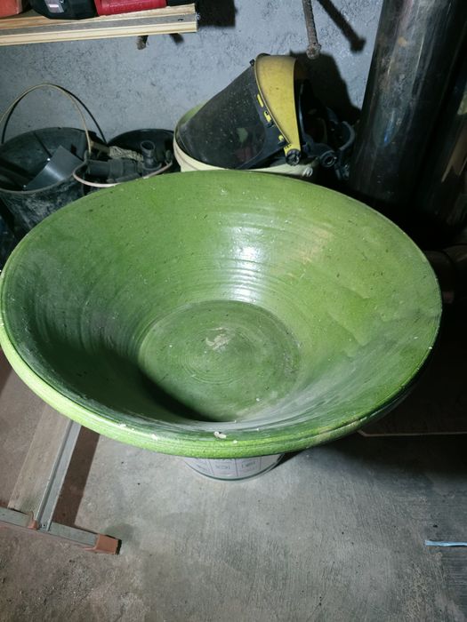 Alguidar de barro antigo xxl