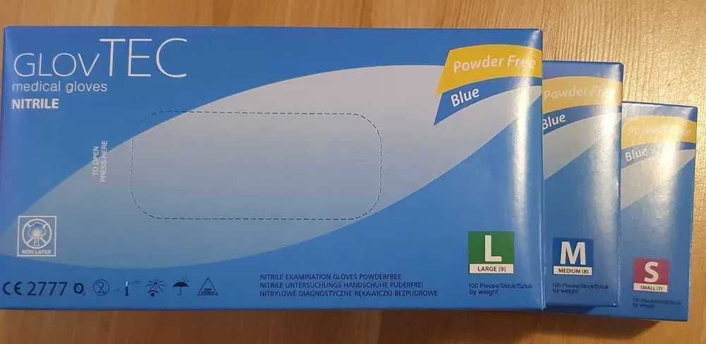 Rękawice rękawiczki jednorazowe diagnostyczne NITRYLOWE  S, M, L