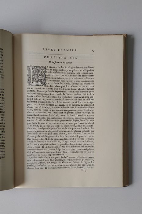 Traité du jardinage 1638, selon les raisons de la nature et de l'art.