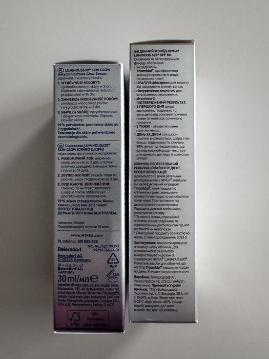 Nivea Luminous zestaw