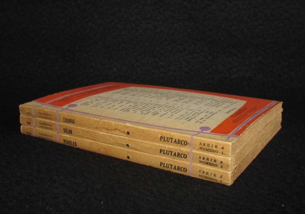 Livros de Plutarco Licurgo Sólon e Péricles Cadernos Culturais