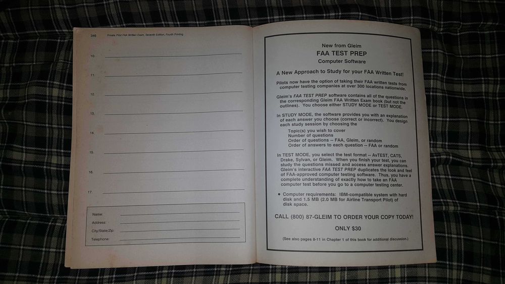 Livro de respostas para exame FAA - PRIVATE PILOT64739908436097123