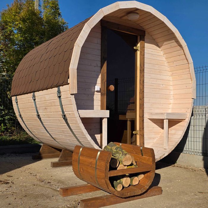 Sauna ogrodowa BECZKA 340 cm do samodzielnego montażu