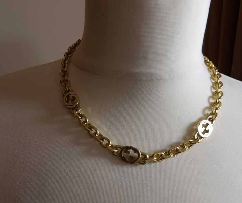 Gucci Double G Brass Gold Necklace naszyjnik
