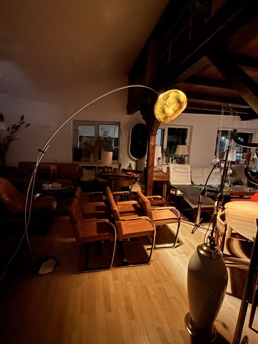 Lampa podlogowa łukowa space age. Włochy lata 70-te