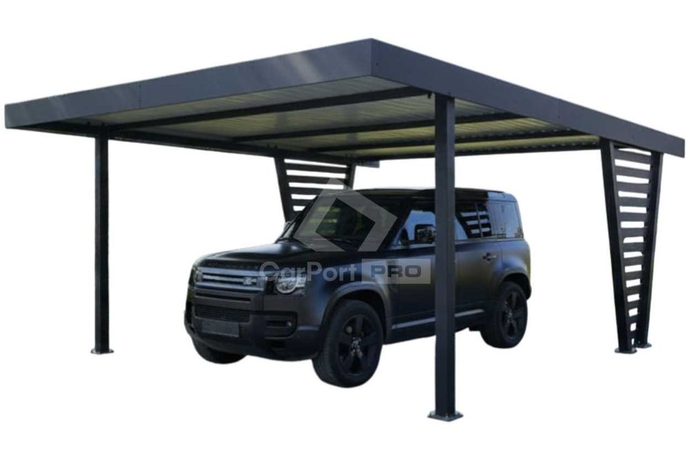 Carport V PREMIUM 4,5x5m Wypełnienie panelami Wiata samochodowa  CP151